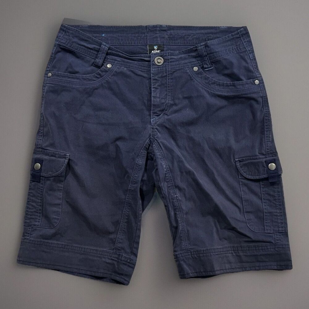 KUHL Womens Free Range Hiking Short Sz 8 Blue Active Performance 10” Inseam
